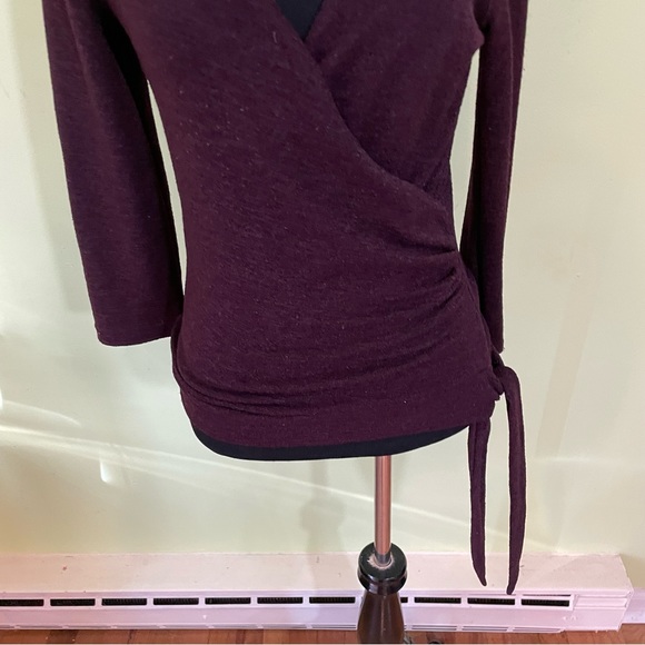 VINTAGE Y2K AMY BYER MAROON WRAP SIDE TIE TOP SIZE LARGE - Picture 6 of 9